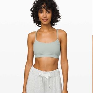 Lululemon flow y bra jade grey size 6